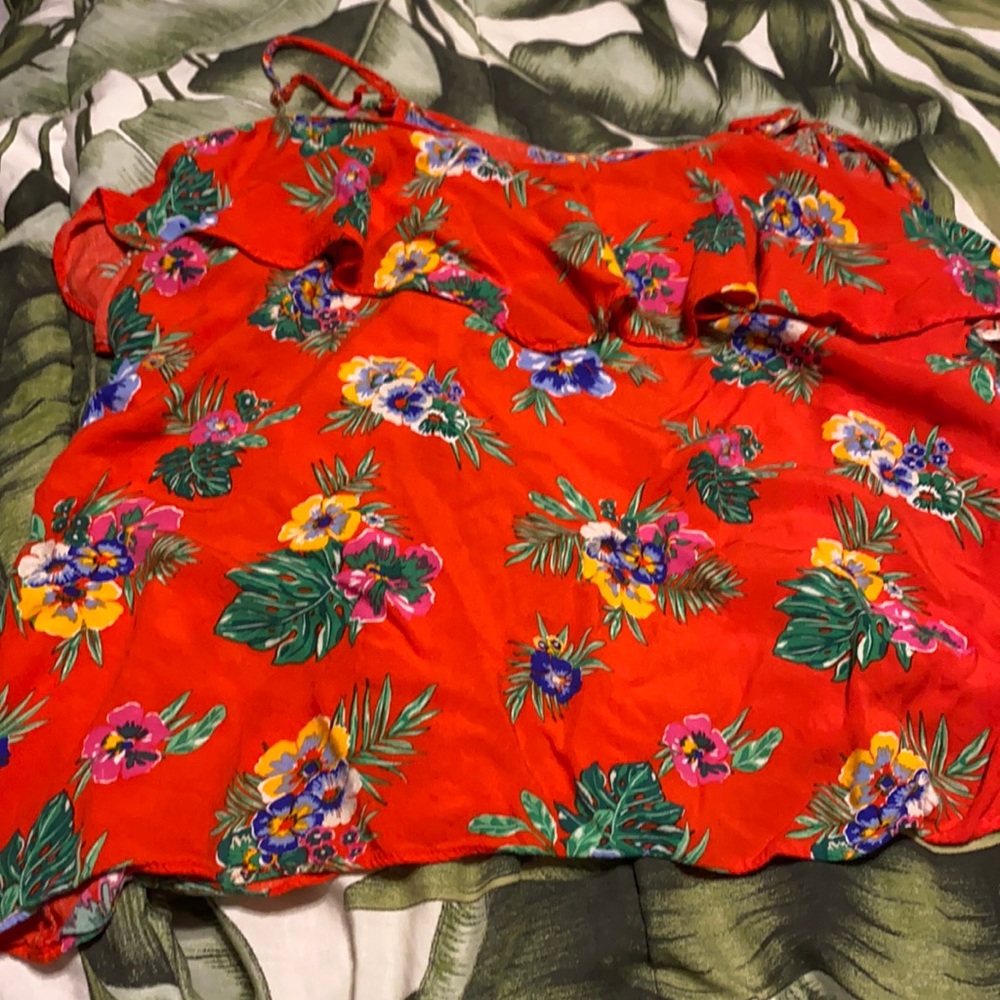 Colorful tropical print tank top by Old Navy